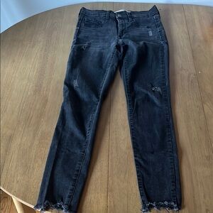 The Gap, Black Distressed skinny jeans, 25R